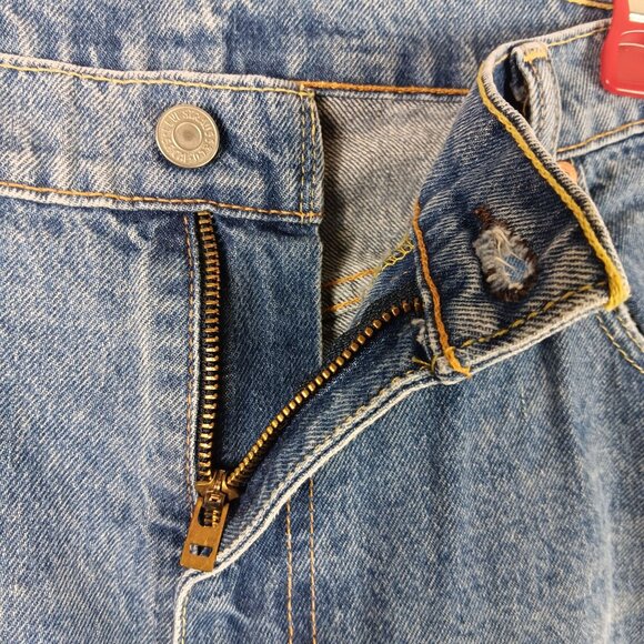 Levis 569 Loose Straight Fit Distressed Jeans Mens 39x33 Blue Denim - Picture 8 of 10